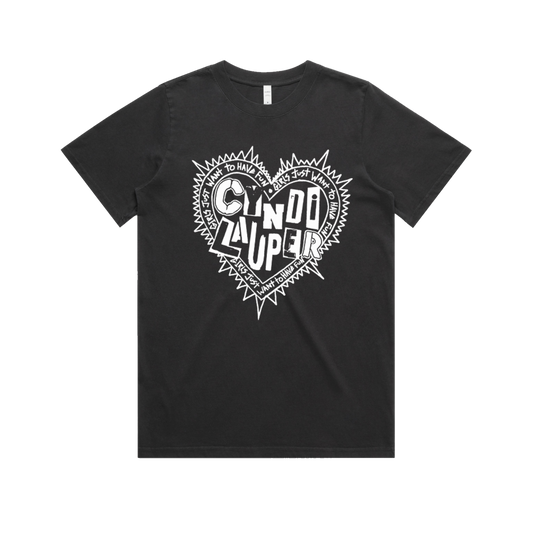 Faded Black Punk Heart T-Shirt